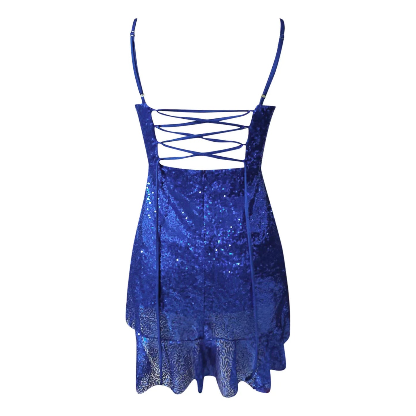 Sequins Dress Outfit Glitter Y2K Clubwear Solid Color Sexy Backless Bodycon Strape Mini Dress Party Evening Clothing Vestidos