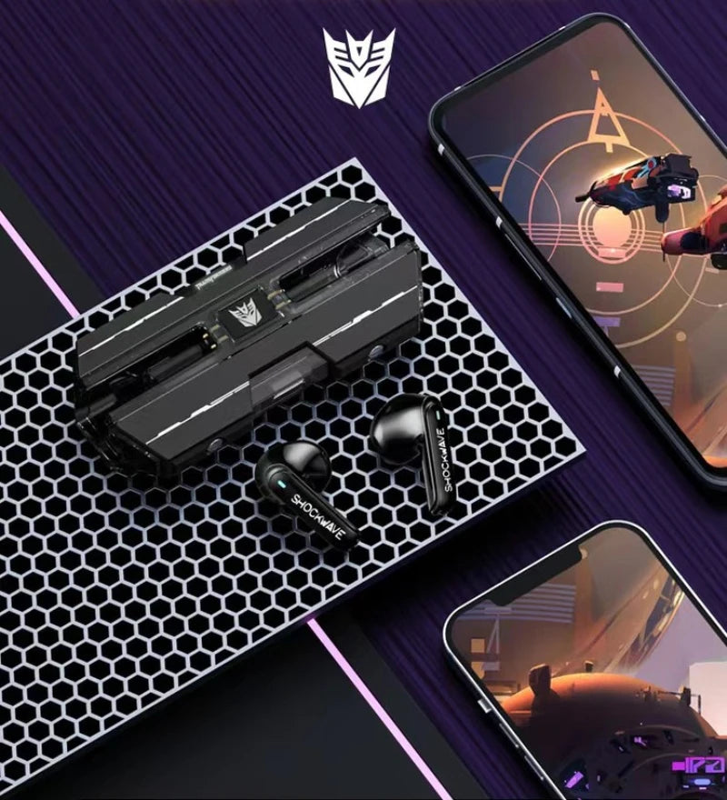 New Transformers Bumblebee Space Warship TWS Bluetooth Earphone Megatron Low Latency HIFI Stereo Wireless Game Headset