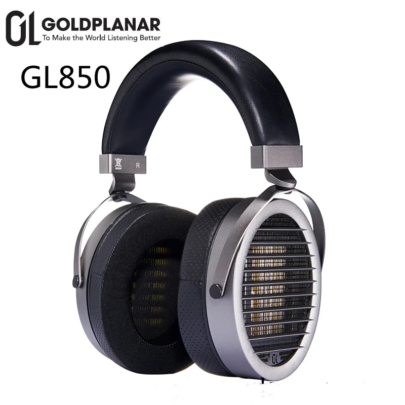 Gold Planar GL850 Full-frequency Headphone Air Motion Transformer AMT Driver Hifi Music Monitor DJ Studio Bass Stereo Headphone