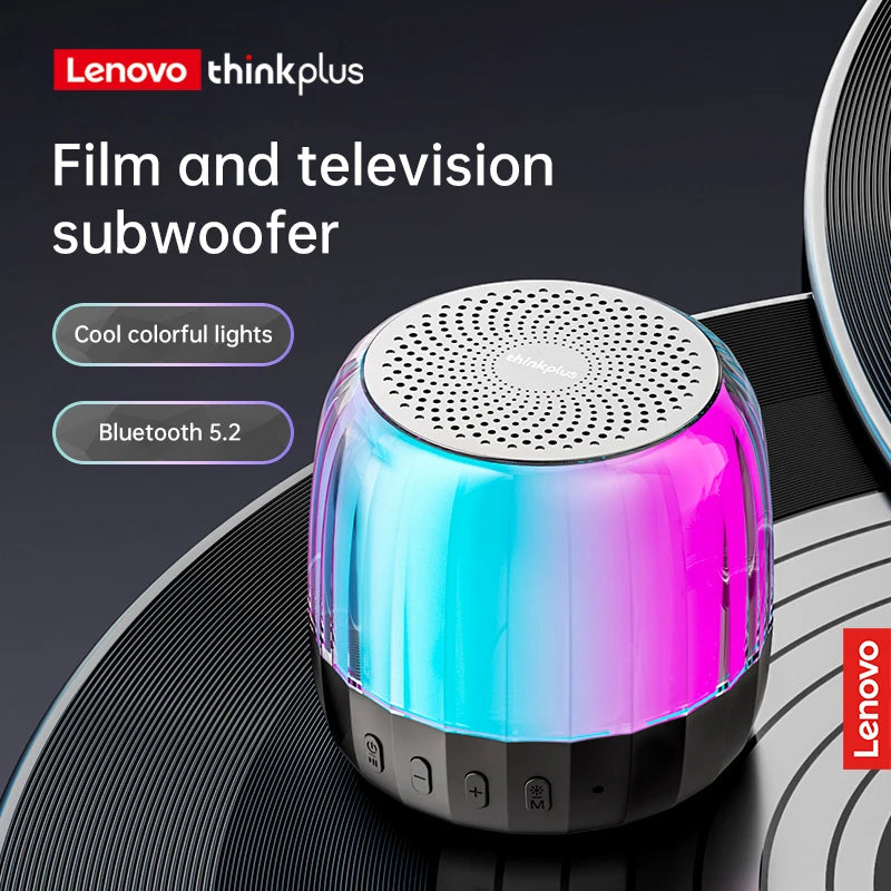 New Lenovo K3Plus Speaker Bluetooth 5.2 Wireless Portable Mini Outdoor TF Card Playback Loudspeaker Wireless Column Speaker