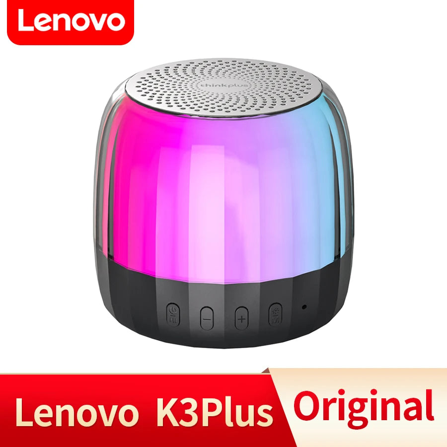 New Lenovo K3Plus Speaker Bluetooth 5.2 Wireless Portable Mini Outdoor TF Card Playback Loudspeaker Wireless Column Speaker