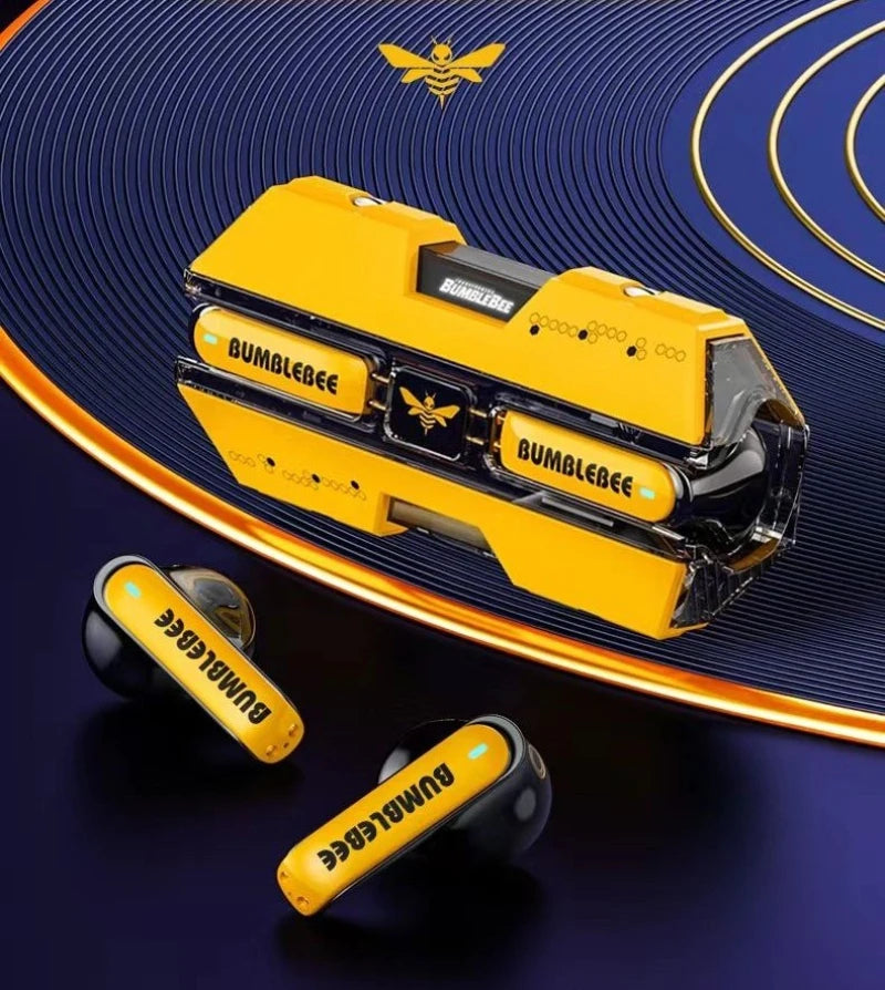 New Transformers Bumblebee Space Warship TWS Bluetooth Earphone Megatron Low Latency HIFI Stereo Wireless Game Headset