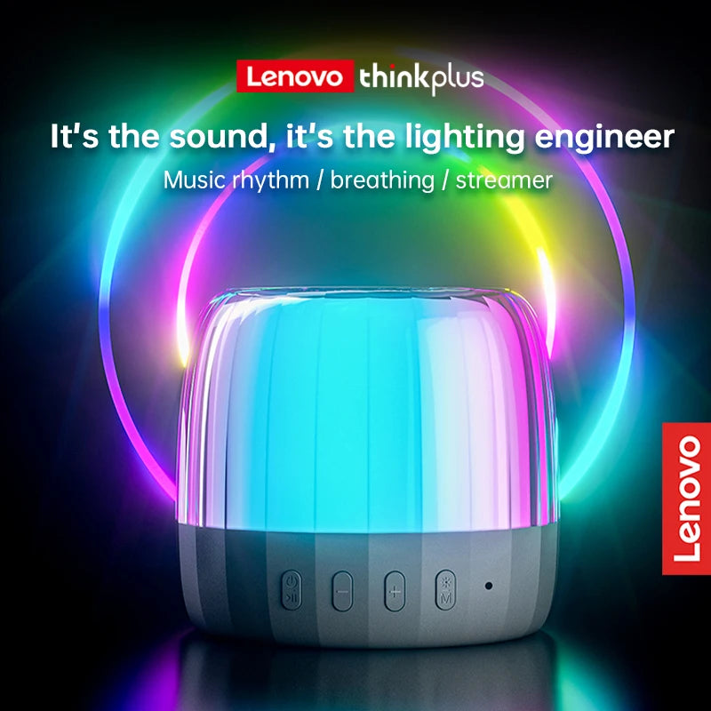 New Lenovo K3Plus Speaker Bluetooth 5.2 Wireless Portable Mini Outdoor TF Card Playback Loudspeaker Wireless Column Speaker