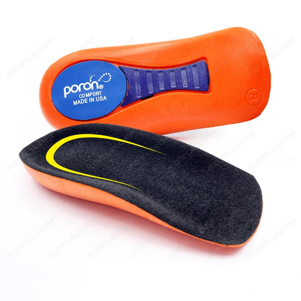Orthopedic Half Insoles For Plantar Fasciitis Pain Relief Heel Pad Sports Running Soft Elastic Shock Absorption Heel Foot Insert